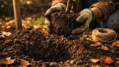Obstbaum im Herbst pflanzen: so gelingt das Pflanzloch (breit statt tief)