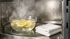 Mikrowelle reinigen in 5 Minuten: der Dampf-Trick mit Zitrone und Essig