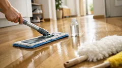 Parkett reinigen ohne Schlieren: so wischst du nebelfeucht und schonend