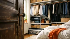 Offenes Schranksystem statt Kleiderschrank: so wirkt dein Schlafzimmer sofort größer