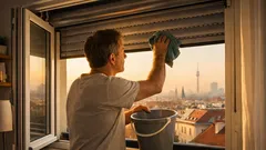 Rollläden reinigen ohne rauslehnen: der einfache Trick über den Rollladenkasten