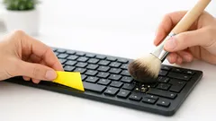 Tastatur reinigen in 2 Minuten: Der Post-it-Trick gegen Krümel zwischen den Tasten